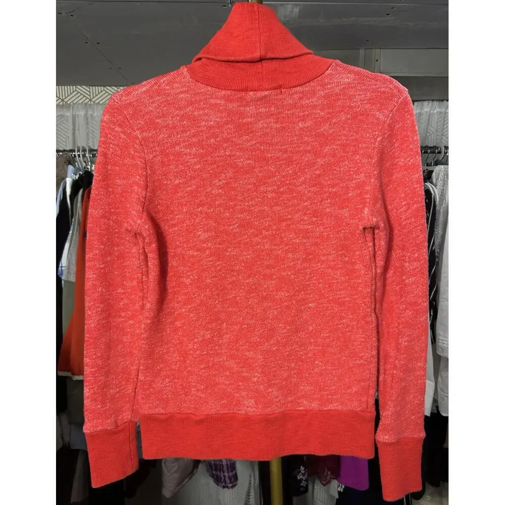 J.Crew Womens Size XXS Turtle Neck Sweater Red Long Sleeve